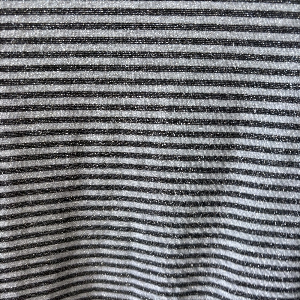 Talbots 2X Turtleneck Long Sleeve Gray Black Silver Stripe Casual Office Stretch - Picture 5 of 8